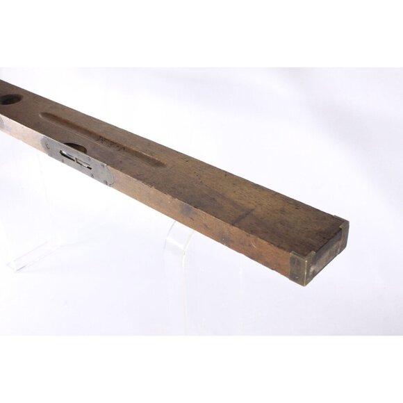 Antique 27" John Rabone & Sons English Wood + brass spirit level, vintage - Picture 5 of 9